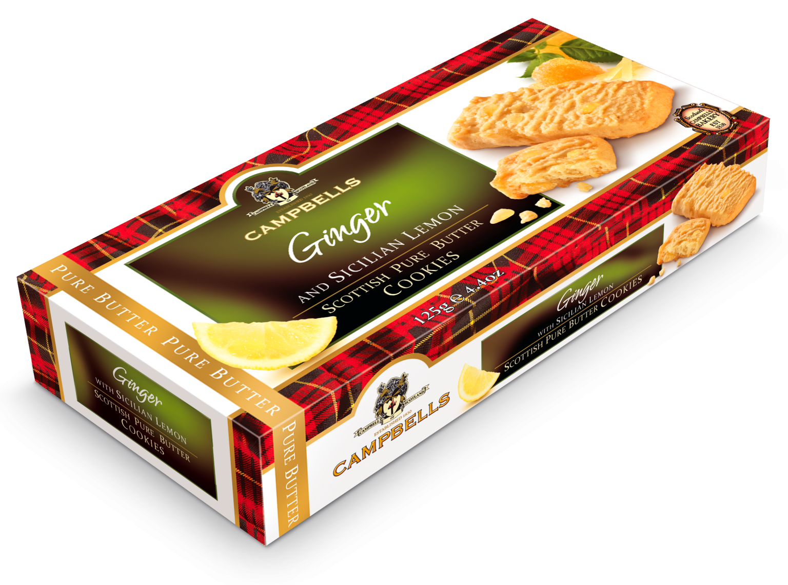 125g Stem Ginger With Sicilian Lemon Shortbread Finger Carto The Gift 125g-stem-ginger-with-sicilian-lemon-shortbread-finger-carto-the-gift