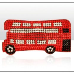 London Bus Cushioned Diamante Magnet