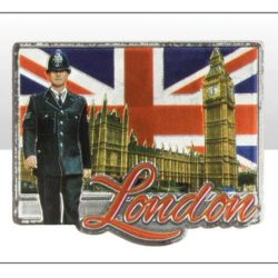 Policeman House of Parliament Foil Stamped Magnet