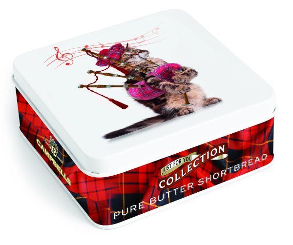 90g Cat with Bagpipes Tin (Shortbread Fingers)