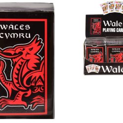 WALES BLACK PLAYING CARDS
