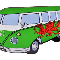 WALES SURFBUS WOODEN MAGNET