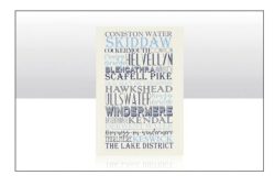 Lake District Typographic Printed Magnet