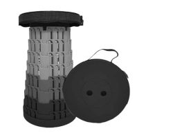 TELESCOPIC STOOL BLACK GREY