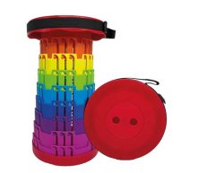 TELESCOPIC STOOL RED RAINBOW