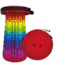 TELESCOPIC STOOL RED RAINBOW