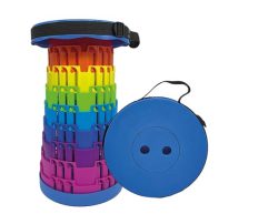 TELESCOPIC STOOL BLUE RAINBOW