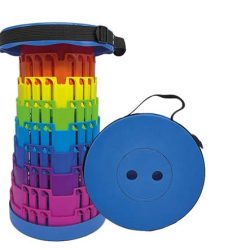 TELESCOPIC STOOL BLUE RAINBOW