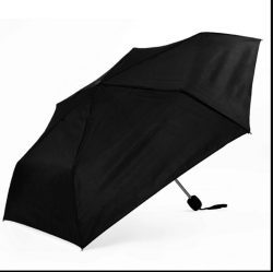 Clip Strip Basic Black Compact Umbrella