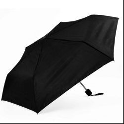Clip Strip Basic Black Compact Umbrella