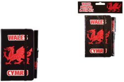 WALES NOTEPAD & PEN SET A6 – BLACK DRAGON DESIGN