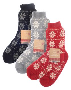 Nordic Socks with Grippers 3 Asstd