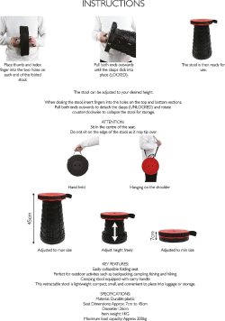 TELESCOPIC STOOL BLUE NAVY