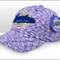 London Laurel Leaves Embroidered Blue Baseball Cap
