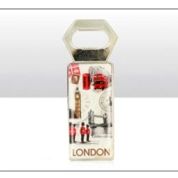 London Collage Metal Bottle Opener Magnet