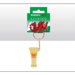 Wales Beer Glass Keyring