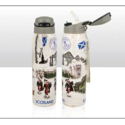 Scotland Collage Metal Sports Bottle