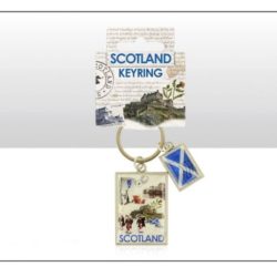 Scotland Collage Charm Keyring