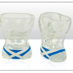 SALTIRE MALE TORSO SHOT GLASS