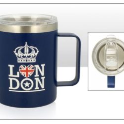 LONDON CROWN HEART SS TRAVEL MUG