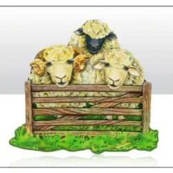 Sheep Wooden Layered Magnet