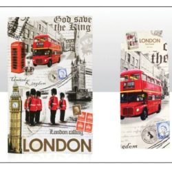 London Collage Tea Towel