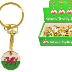 WALES TROLLEY COIN KEYRING