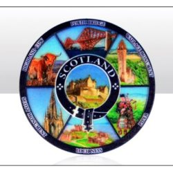 Scotland Circle Printed Resin Magnet