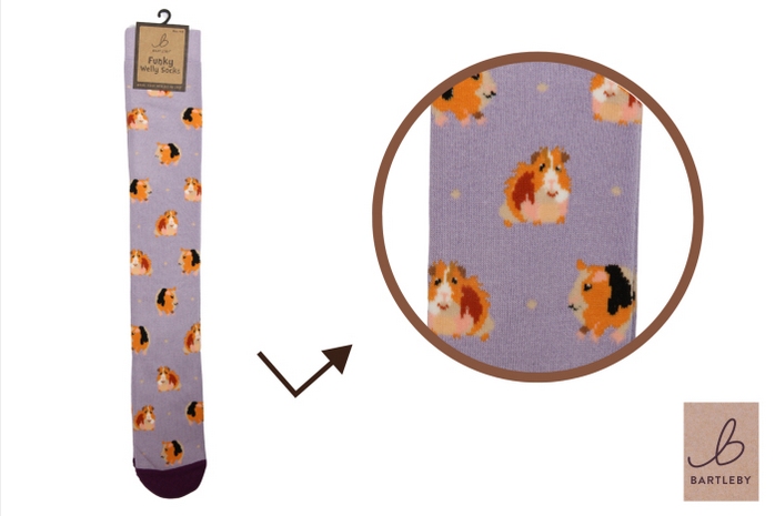 LADIES WELLY SOCKS - GUINEA PIG