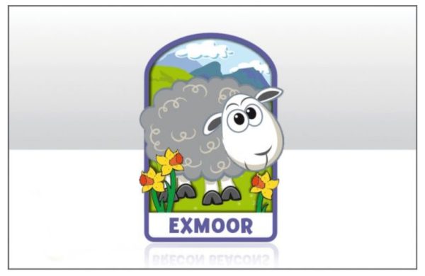 Exmoor Sheep Wooden Layered Magnet
