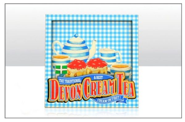 Devon Cream Tea Wooden Layered Magnet