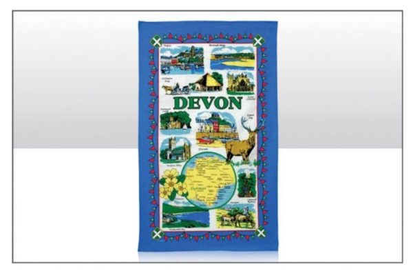 Devon Blue Tea Towel
