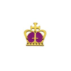 Purple/Gold Crown Pin Badge