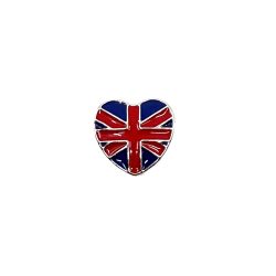 Union Jack Heart Pin Badge