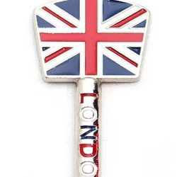 Union Jack Key Shape Keyring