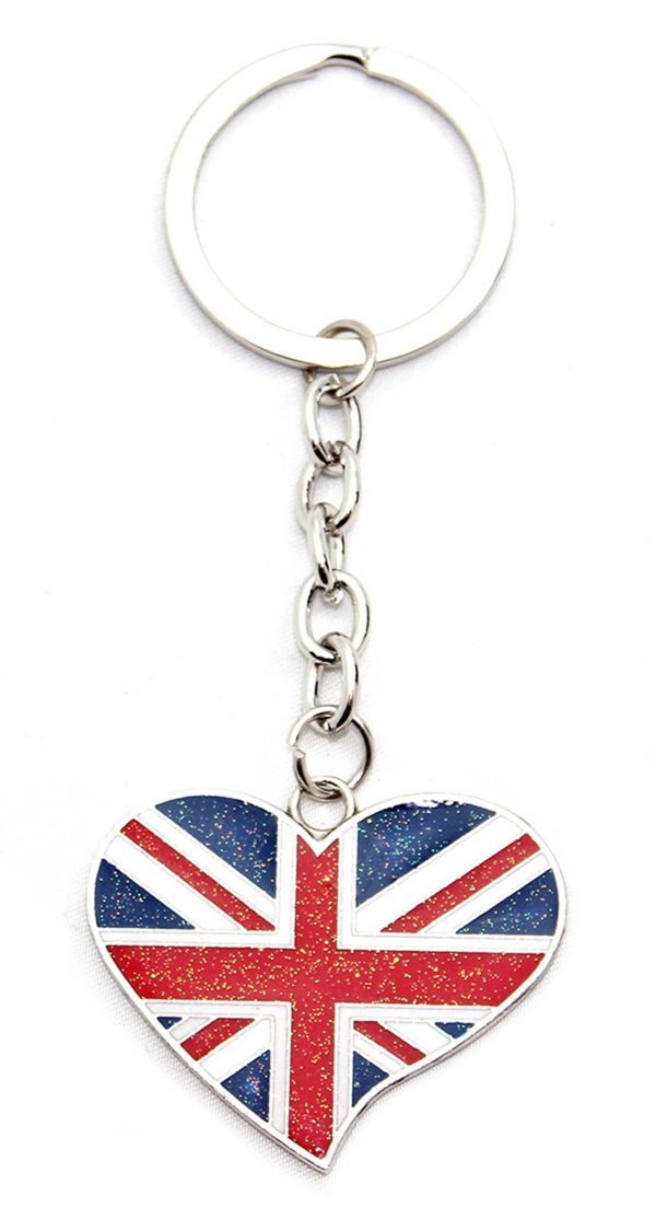 Union Jack Heart (2 sides) Keyring