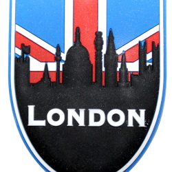London Skyline Shield Epoxy Magnet