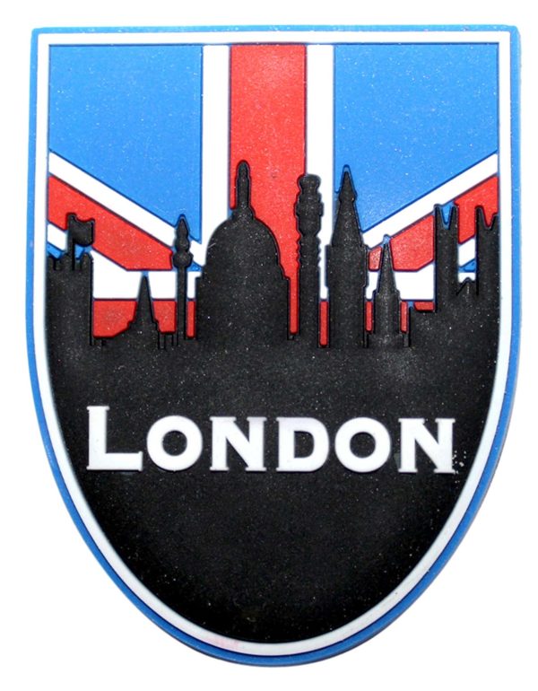 London Skyline Shield Epoxy Magnet