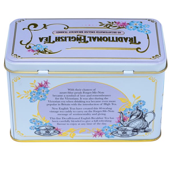 40 Teabag Tin - Decaff - Powder Blue - Image 2