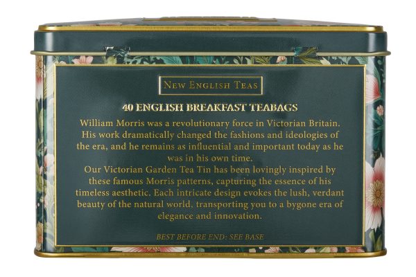 40 Teabag Tin - English Breakfast - Victorian Garden - Image 2