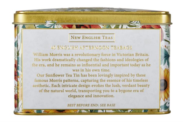 40 Teabag Tin - English Afternoon - Sunflowers - Image 2