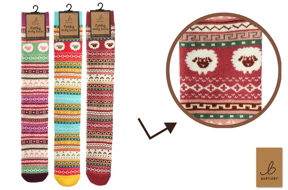 LADIES WELLY SOCKS - NORDIC SHEEP