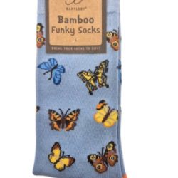 FUNKY BAMBOO SOCKS – BUTTERFLY, SIZE 4-7