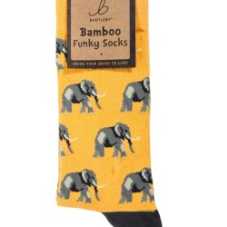 FUNKY BAMBOO SOCKS – ELLIE ELEPHANT, SIZE 4-7