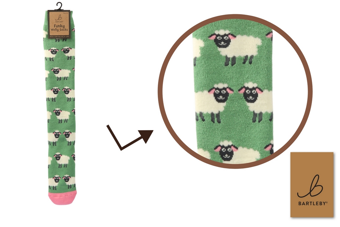 LADIES WELLY SOCKS - COUNTRY SHEEP