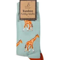 FUNKY BAMBOO SOCKS – GERRY GIRAFFE, SIZE 4-7