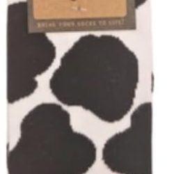 FUNKY BAMBOO SOCKS – COW PATCH, SIZE 4-7