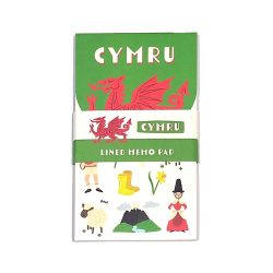 Welsh Dragon Wales (Cymru) Flip Open Shaped Memo Pad