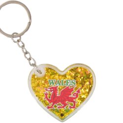 WALES HEART DRAGON ACRYLIC KEYRING