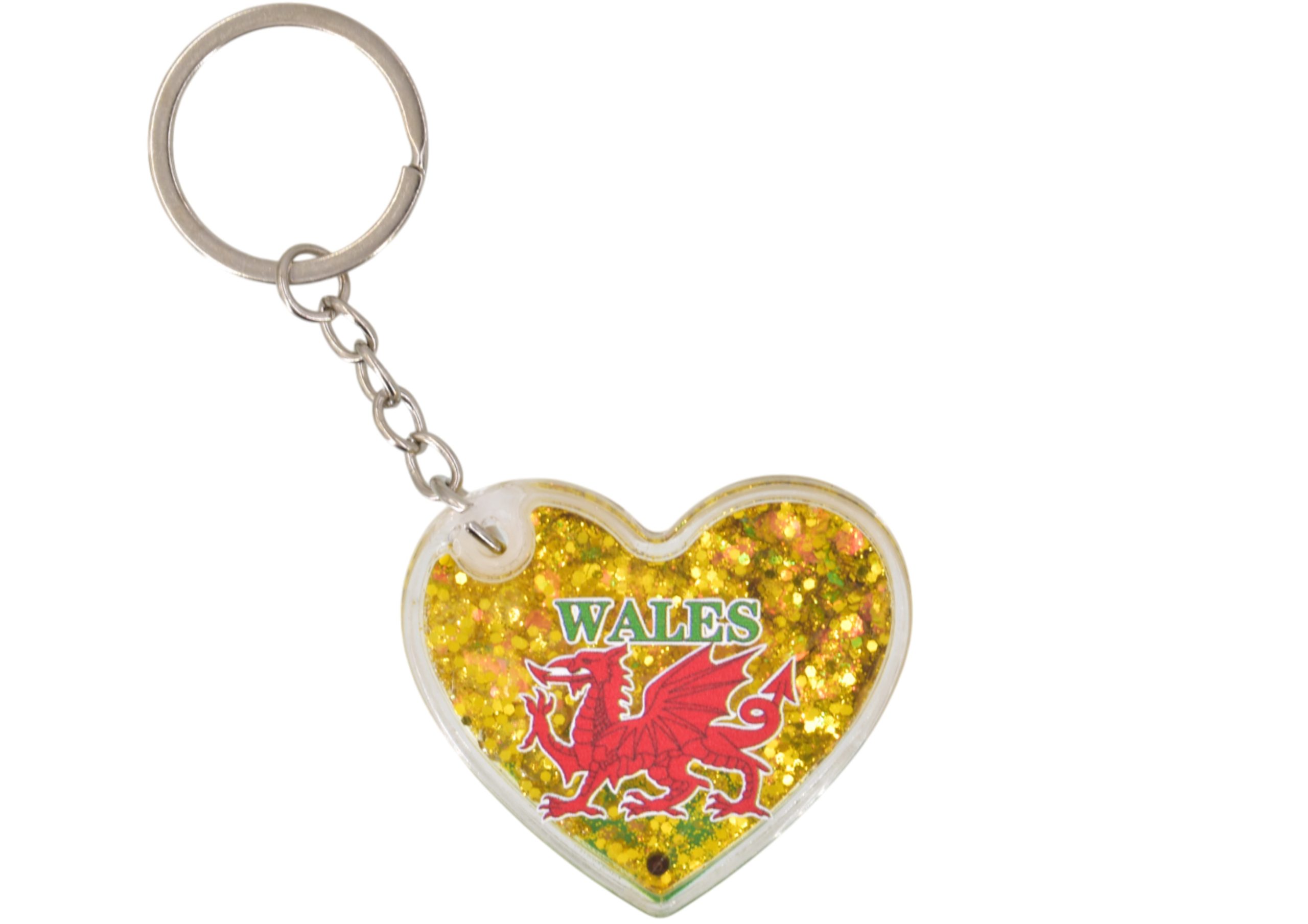 WALES HEART DRAGON ACRYLIC KEYRING